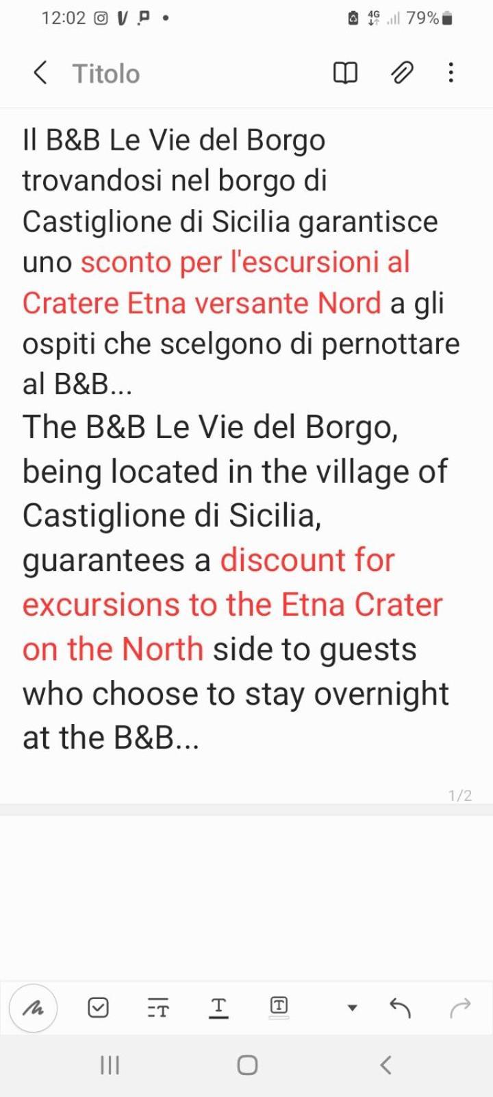 كاستيليوني دي سيشيليا B&B Le Vie Del Borgo المظهر الخارجي الصورة